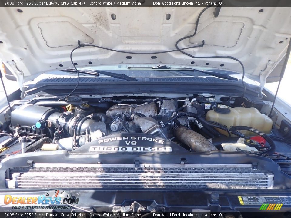 2008 Ford F250 Super Duty XL Crew Cab 4x4 Oxford White / Medium Stone Photo #6