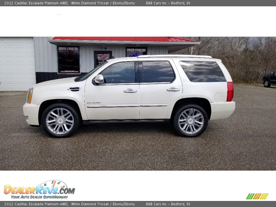 2012 Cadillac Escalade Platinum AWD White Diamond Tricoat / Ebony/Ebony Photo #2