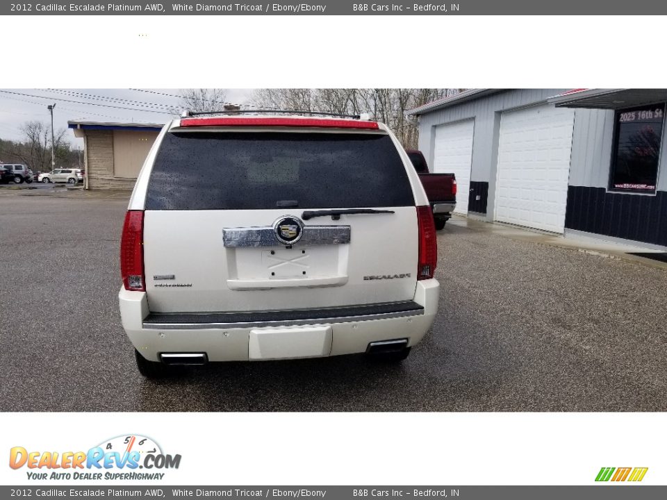 2012 Cadillac Escalade Platinum AWD White Diamond Tricoat / Ebony/Ebony Photo #4