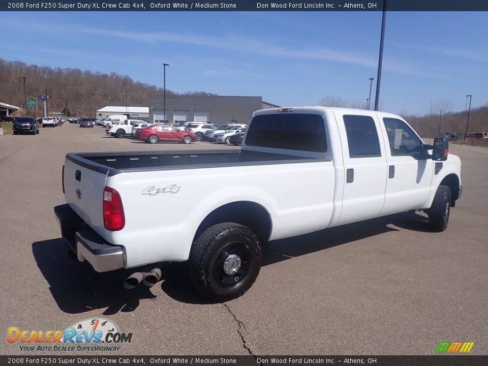 2008 Ford F250 Super Duty XL Crew Cab 4x4 Oxford White / Medium Stone Photo #15