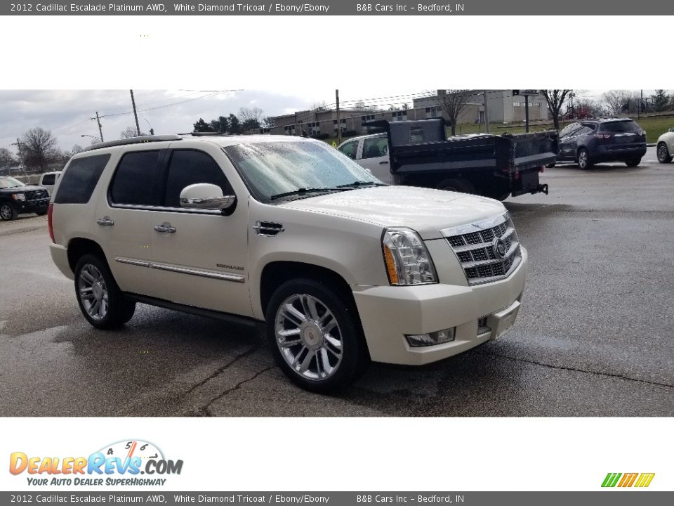 2012 Cadillac Escalade Platinum AWD White Diamond Tricoat / Ebony/Ebony Photo #7