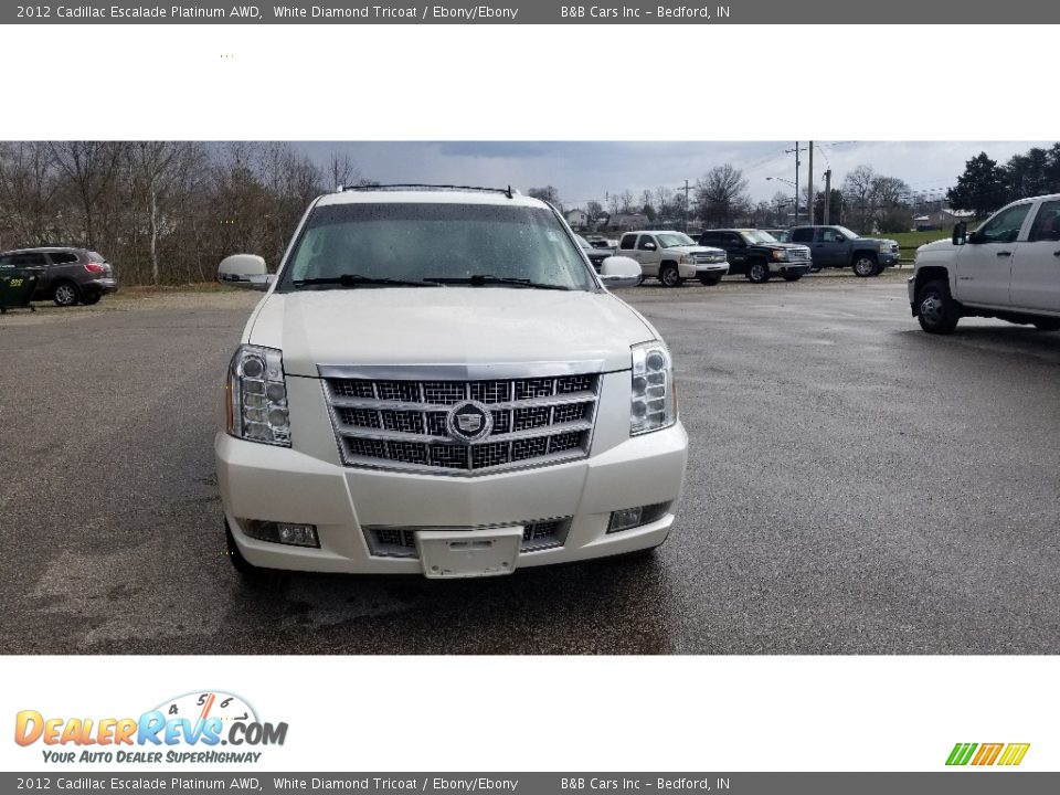 2012 Cadillac Escalade Platinum AWD White Diamond Tricoat / Ebony/Ebony Photo #8