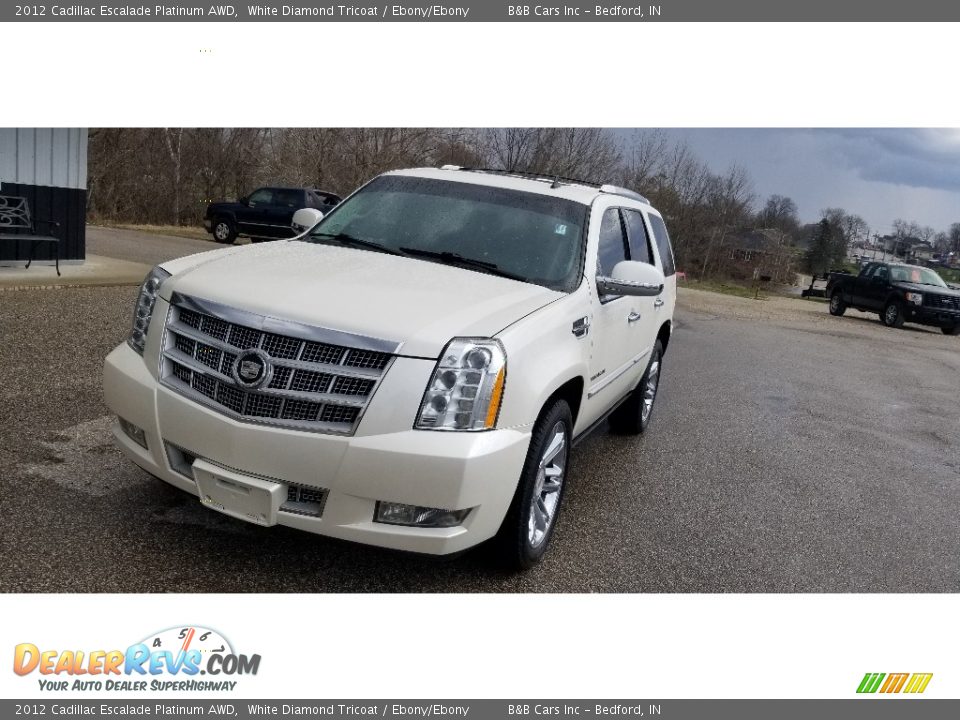 2012 Cadillac Escalade Platinum AWD White Diamond Tricoat / Ebony/Ebony Photo #9