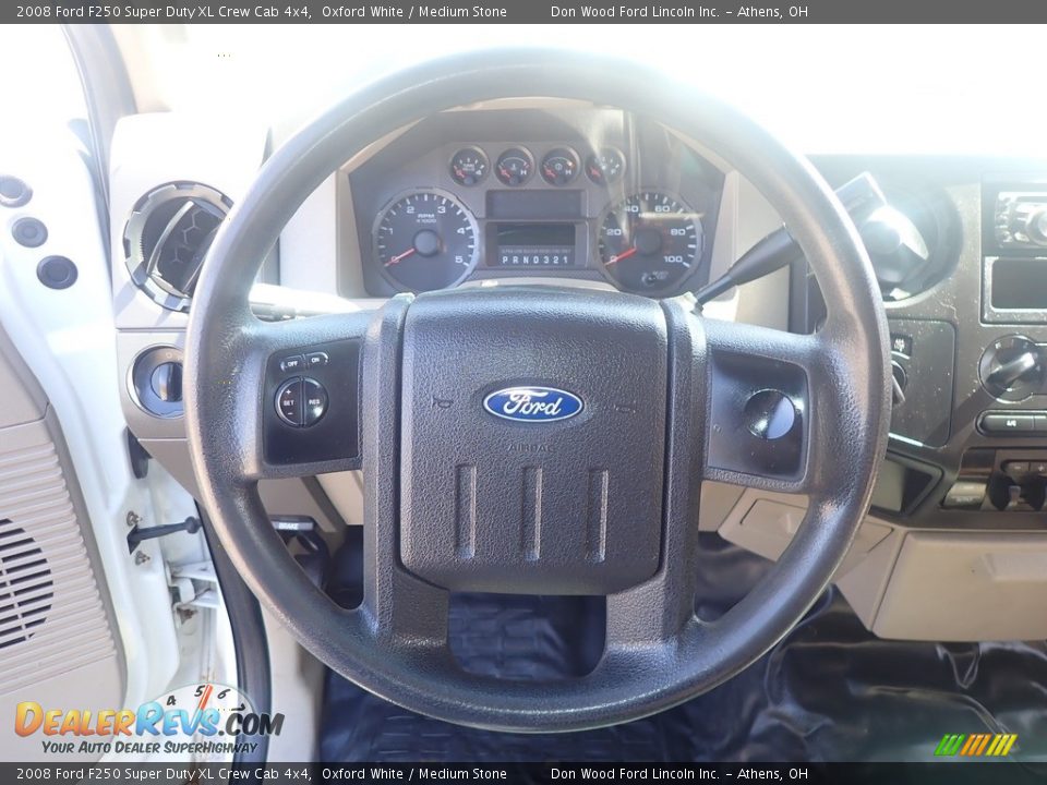 2008 Ford F250 Super Duty XL Crew Cab 4x4 Oxford White / Medium Stone Photo #24