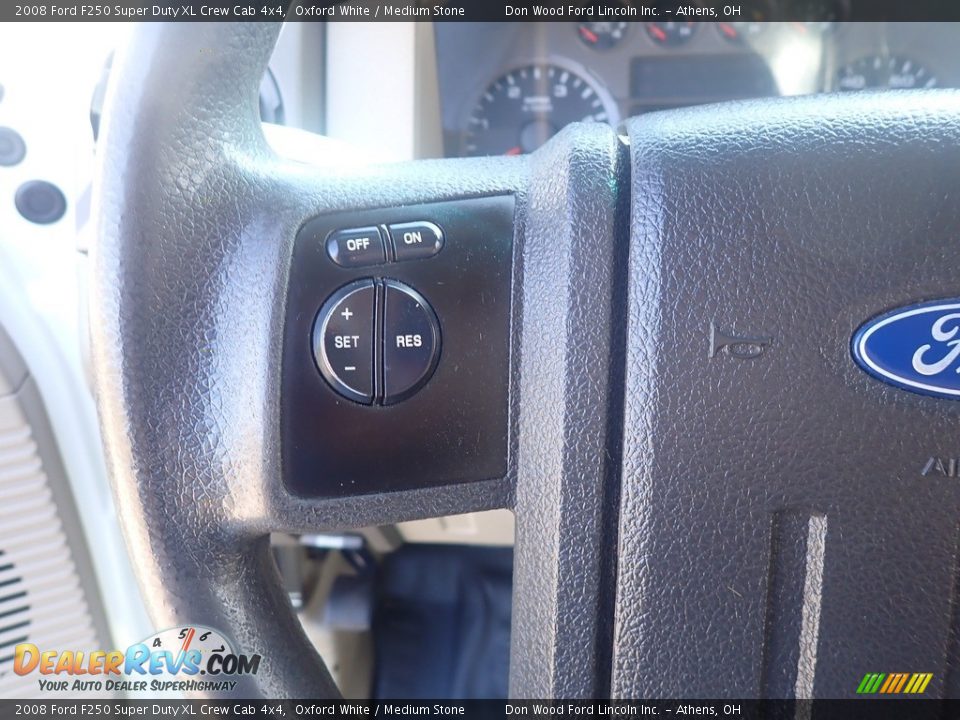 2008 Ford F250 Super Duty XL Crew Cab 4x4 Oxford White / Medium Stone Photo #26