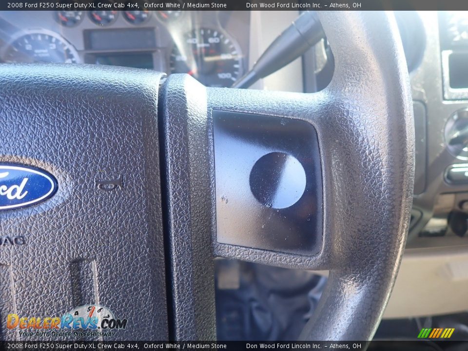 2008 Ford F250 Super Duty XL Crew Cab 4x4 Oxford White / Medium Stone Photo #27