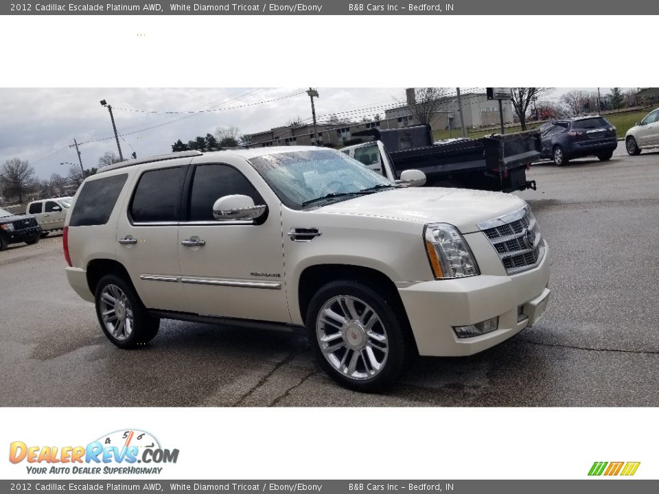 2012 Cadillac Escalade Platinum AWD White Diamond Tricoat / Ebony/Ebony Photo #28