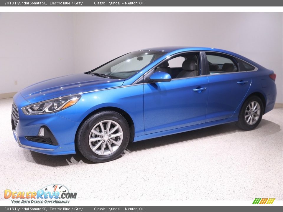 2018 Hyundai Sonata SE Electric Blue / Gray Photo #3