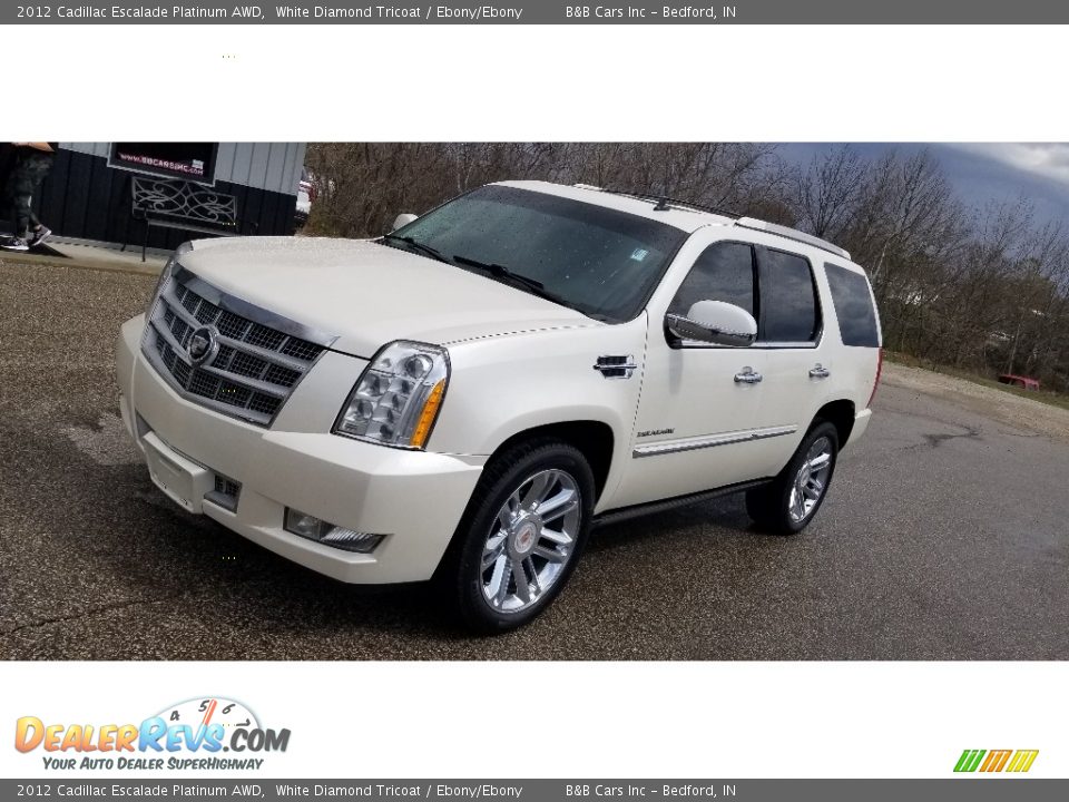 2012 Cadillac Escalade Platinum AWD White Diamond Tricoat / Ebony/Ebony Photo #29