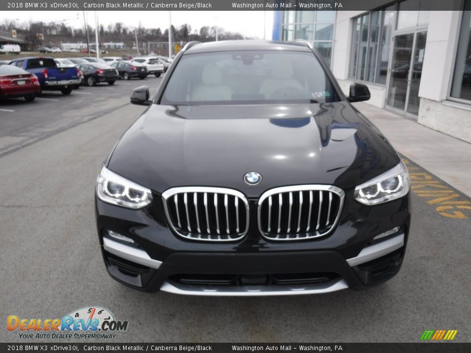 2018 BMW X3 xDrive30i Carbon Black Metallic / Canberra Beige/Black Photo #5