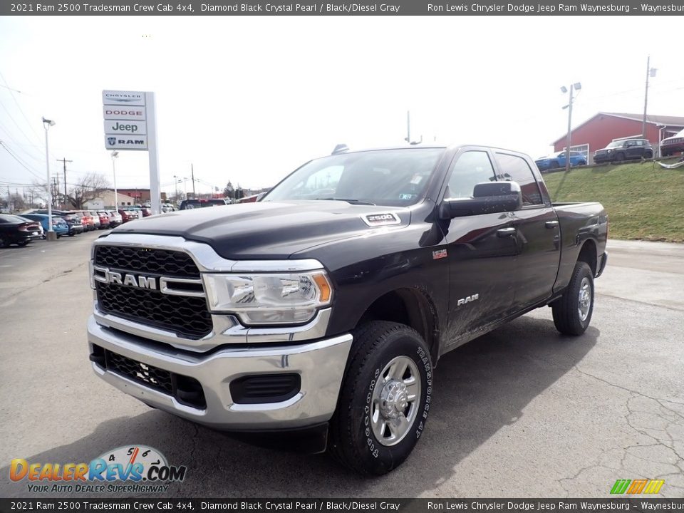 2021 Ram 2500 Tradesman Crew Cab 4x4 Diamond Black Crystal Pearl / Black/Diesel Gray Photo #1