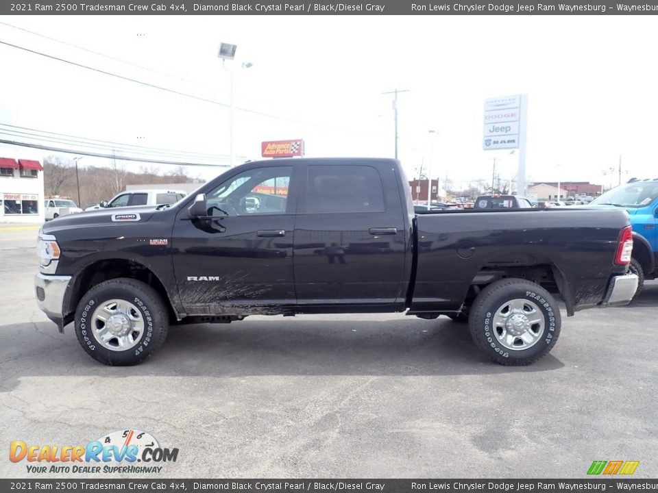 2021 Ram 2500 Tradesman Crew Cab 4x4 Diamond Black Crystal Pearl / Black/Diesel Gray Photo #2