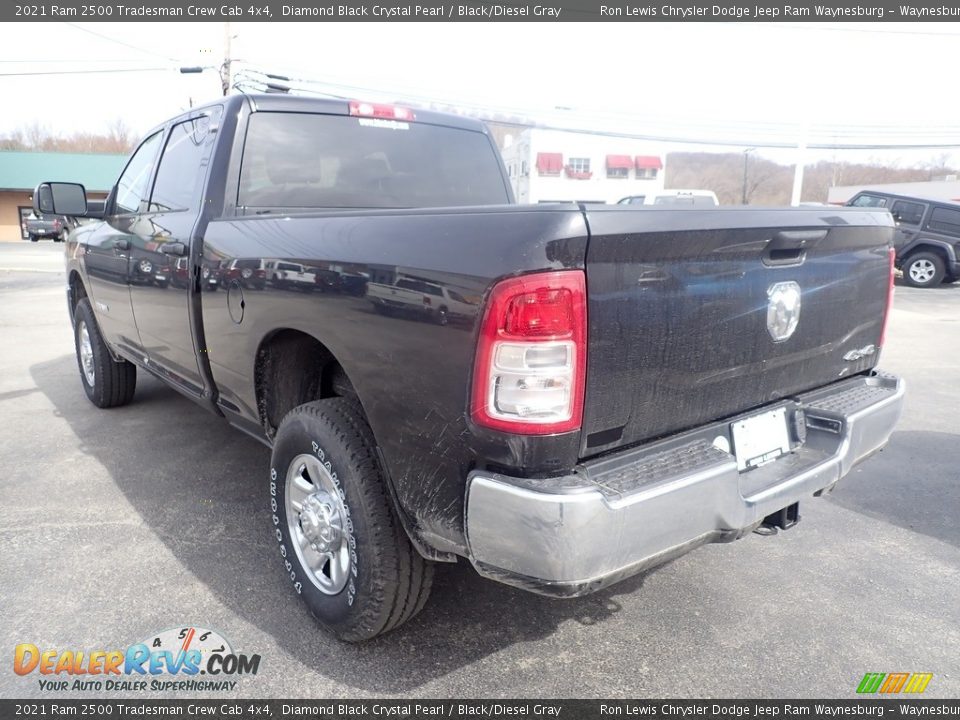 2021 Ram 2500 Tradesman Crew Cab 4x4 Diamond Black Crystal Pearl / Black/Diesel Gray Photo #3