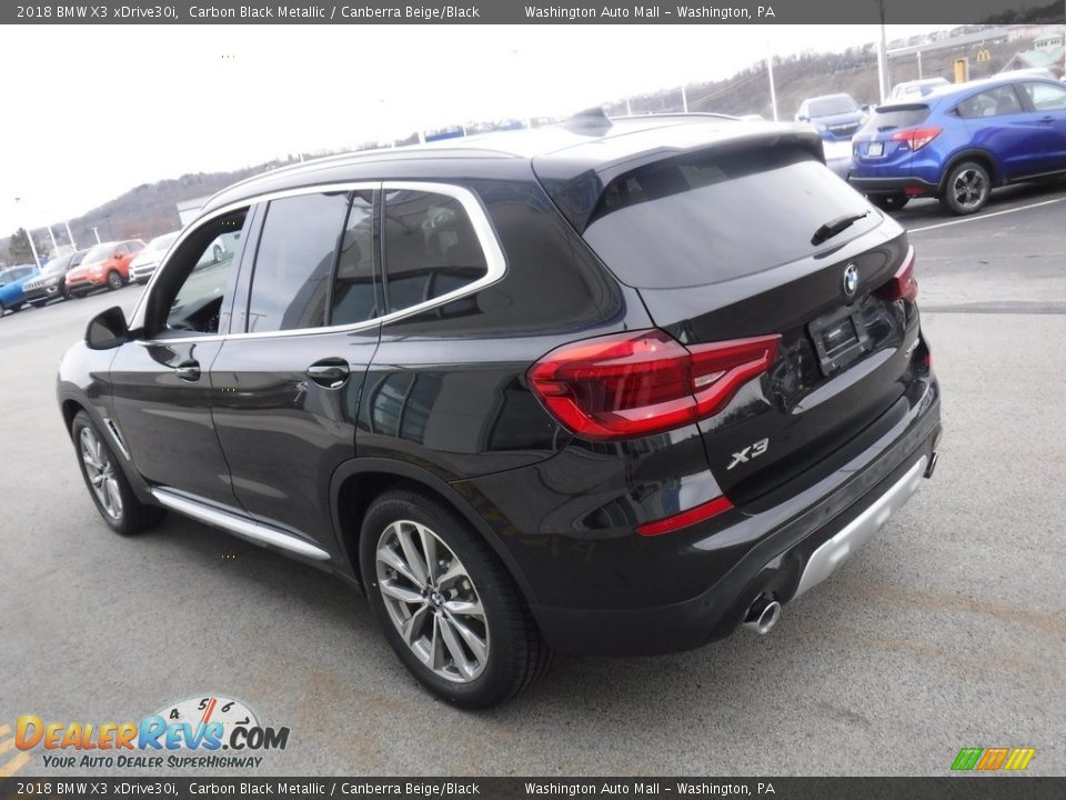 2018 BMW X3 xDrive30i Carbon Black Metallic / Canberra Beige/Black Photo #8