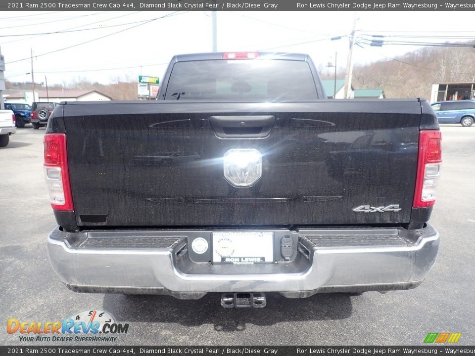 2021 Ram 2500 Tradesman Crew Cab 4x4 Diamond Black Crystal Pearl / Black/Diesel Gray Photo #4