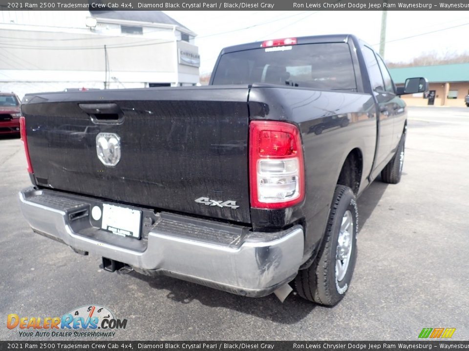 2021 Ram 2500 Tradesman Crew Cab 4x4 Diamond Black Crystal Pearl / Black/Diesel Gray Photo #5