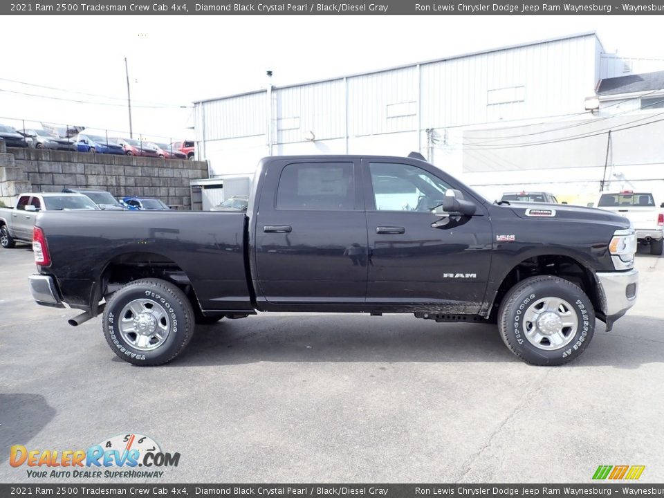 2021 Ram 2500 Tradesman Crew Cab 4x4 Diamond Black Crystal Pearl / Black/Diesel Gray Photo #6