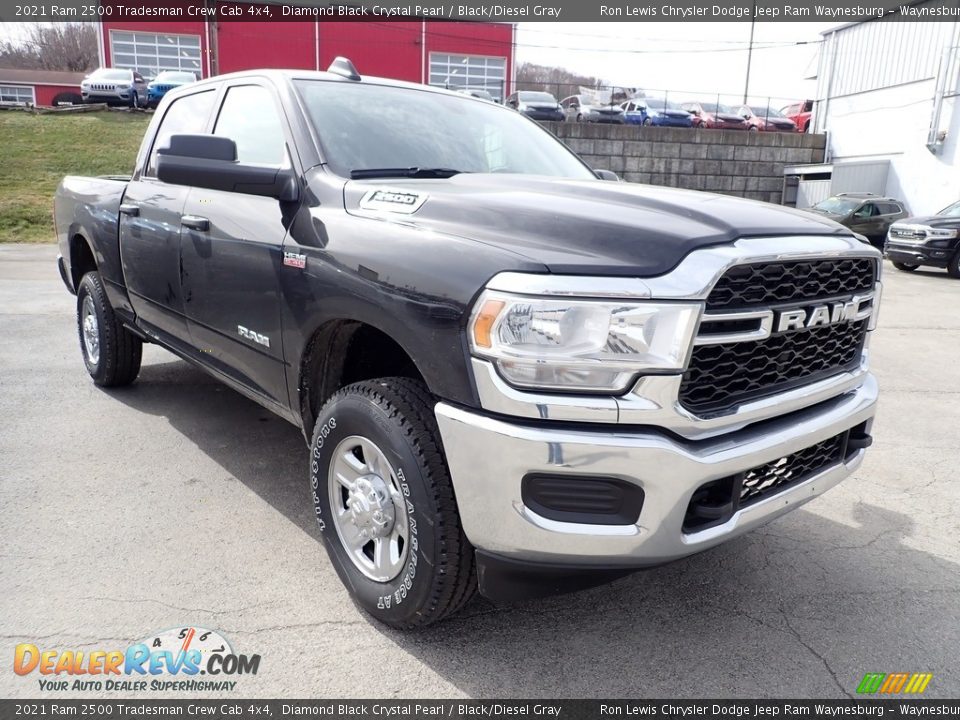 2021 Ram 2500 Tradesman Crew Cab 4x4 Diamond Black Crystal Pearl / Black/Diesel Gray Photo #8