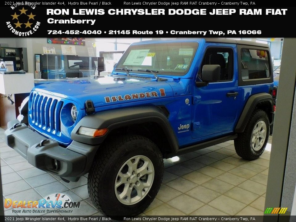 2021 Jeep Wrangler Islander 4x4 Hydro Blue Pearl / Black Photo #1