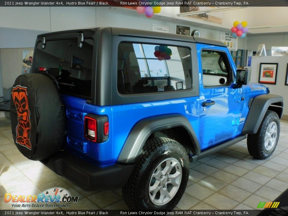 2021 Jeep Wrangler Islander 4x4 Hydro Blue Pearl / Black Photo #4