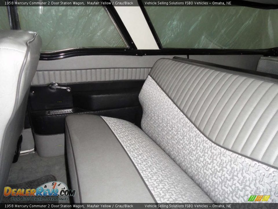 Rear Seat of 1958 Mercury Commuter 2 Door Station Wagon Photo #6