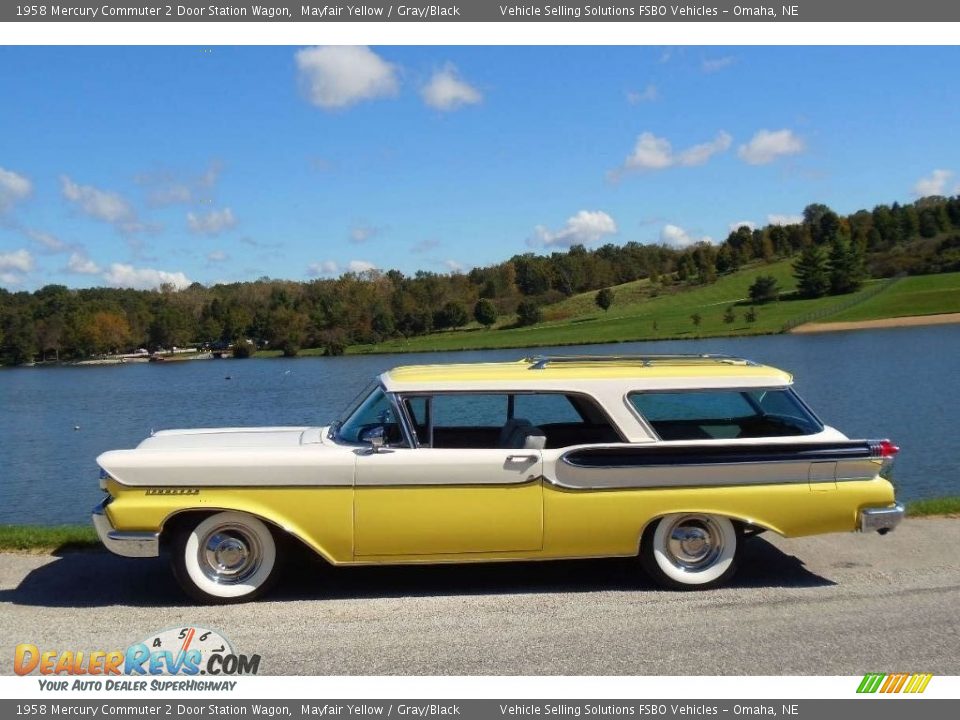 Mayfair Yellow 1958 Mercury Commuter 2 Door Station Wagon Photo #7