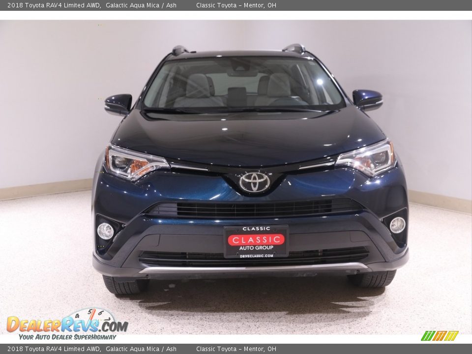 2018 Toyota RAV4 Limited AWD Galactic Aqua Mica / Ash Photo #2