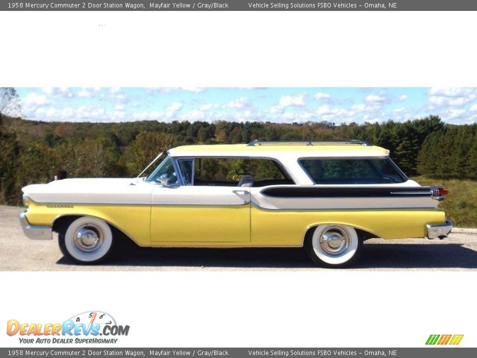 Mayfair Yellow 1958 Mercury Commuter 2 Door Station Wagon Photo #9