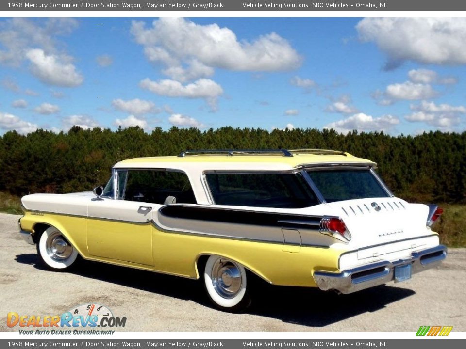 Mayfair Yellow 1958 Mercury Commuter 2 Door Station Wagon Photo #10