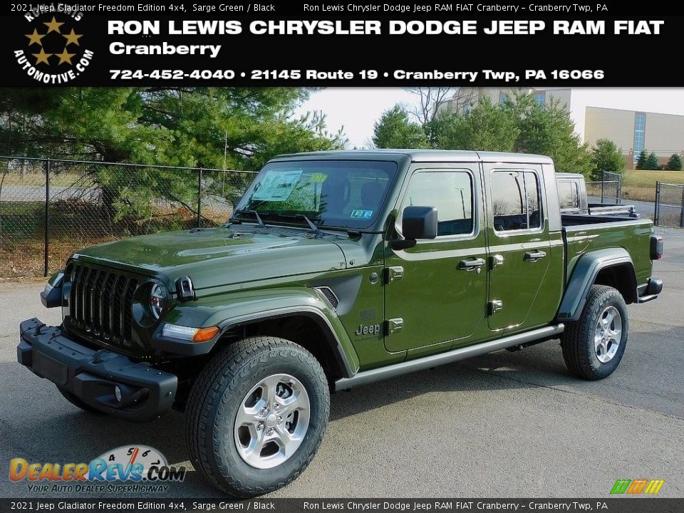 2021 Jeep Gladiator Freedom Edition 4x4 Sarge Green / Black Photo #1