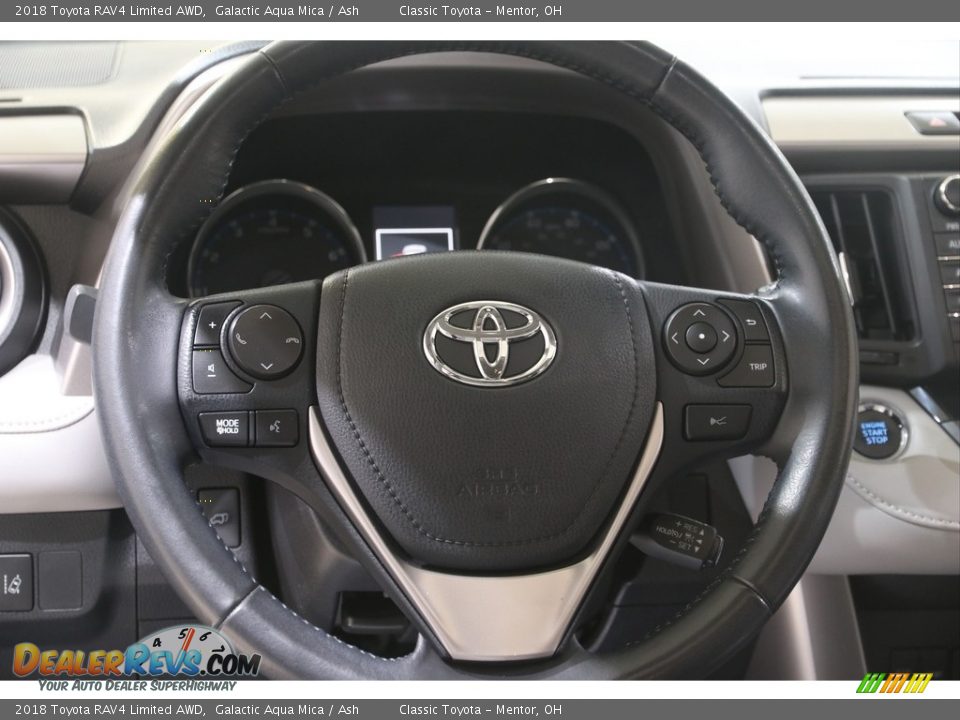 2018 Toyota RAV4 Limited AWD Galactic Aqua Mica / Ash Photo #7