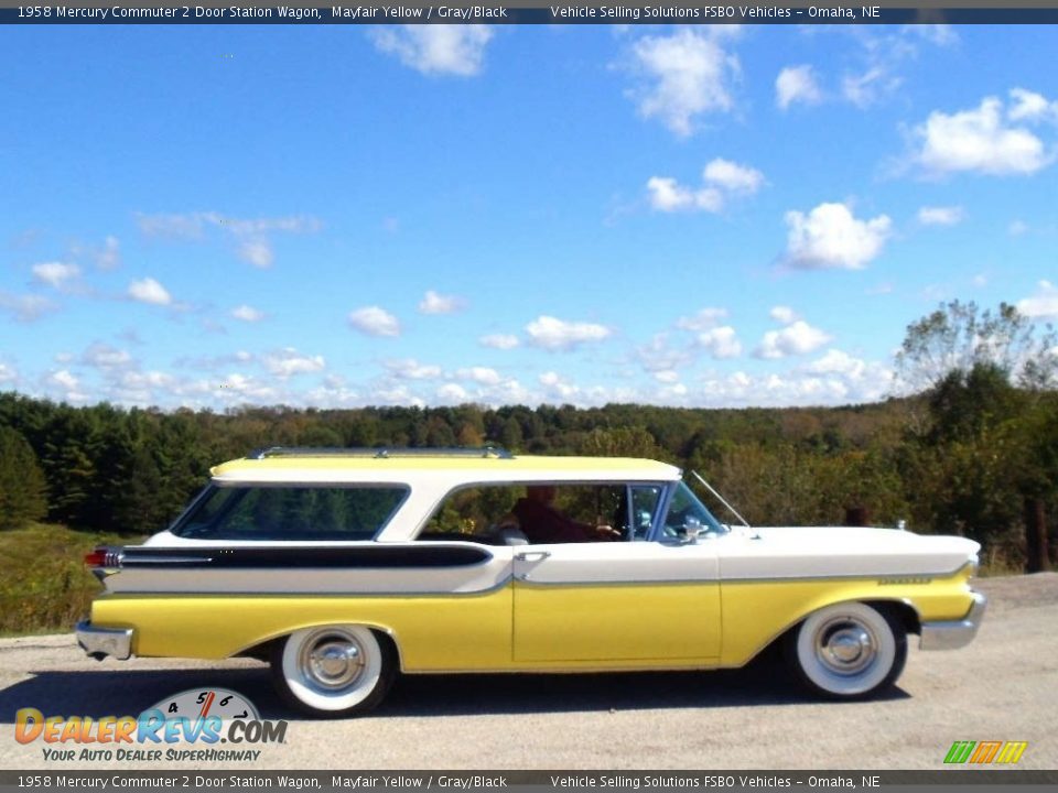 1958 Mercury Commuter 2 Door Station Wagon Mayfair Yellow / Gray/Black Photo #14