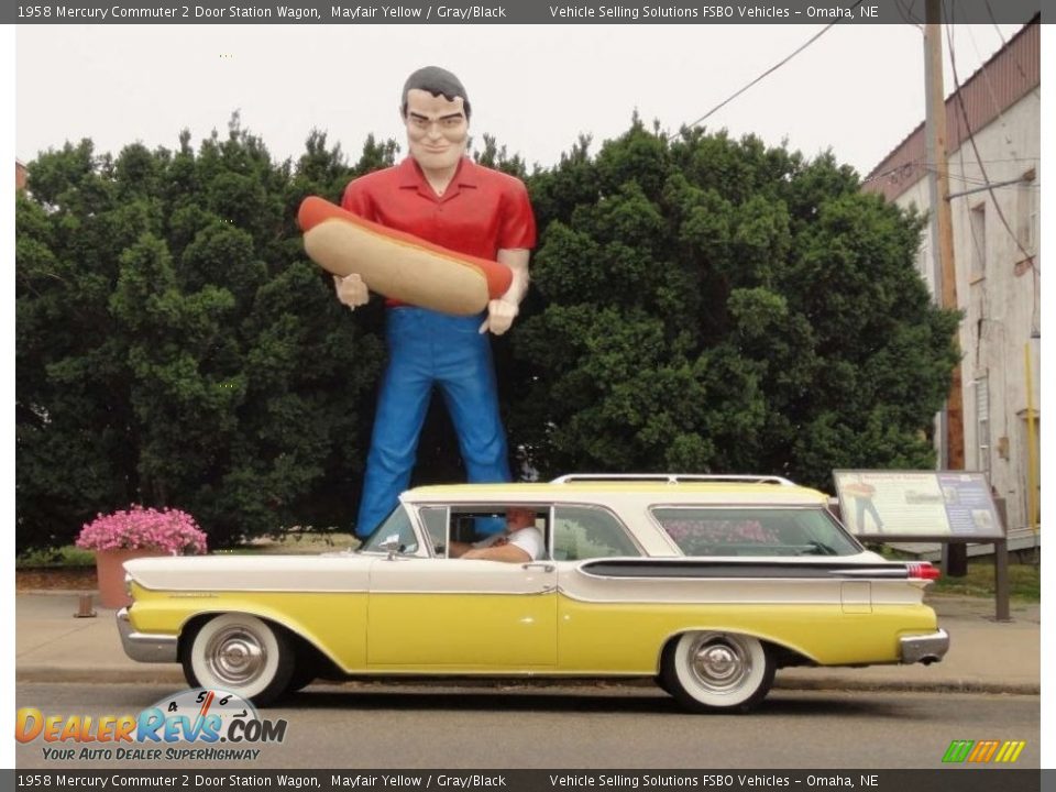 1958 Mercury Commuter 2 Door Station Wagon Mayfair Yellow / Gray/Black Photo #15