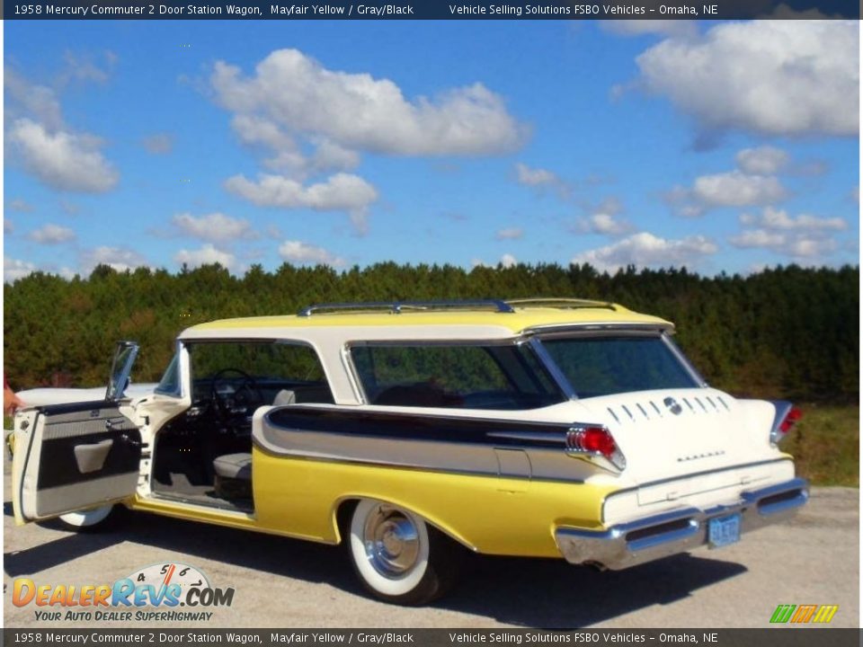 1958 Mercury Commuter 2 Door Station Wagon Mayfair Yellow / Gray/Black Photo #16