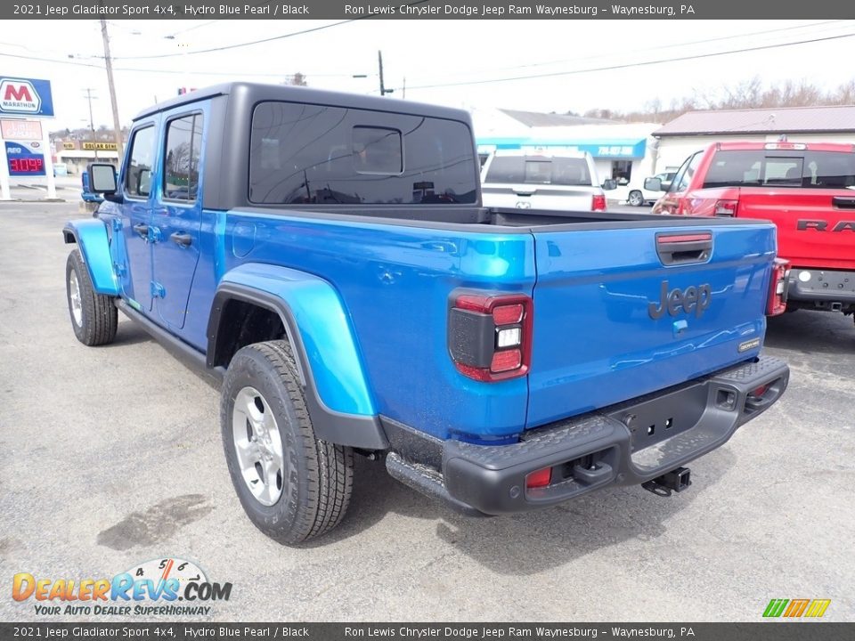 2021 Jeep Gladiator Sport 4x4 Hydro Blue Pearl / Black Photo #3