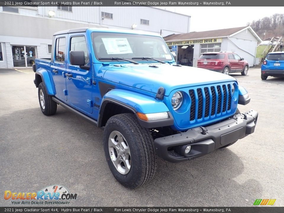 2021 Jeep Gladiator Sport 4x4 Hydro Blue Pearl / Black Photo #6