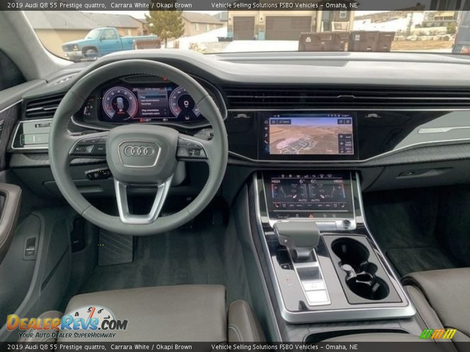 2019 Audi Q8 55 Prestige quattro Carrara White / Okapi Brown Photo #5