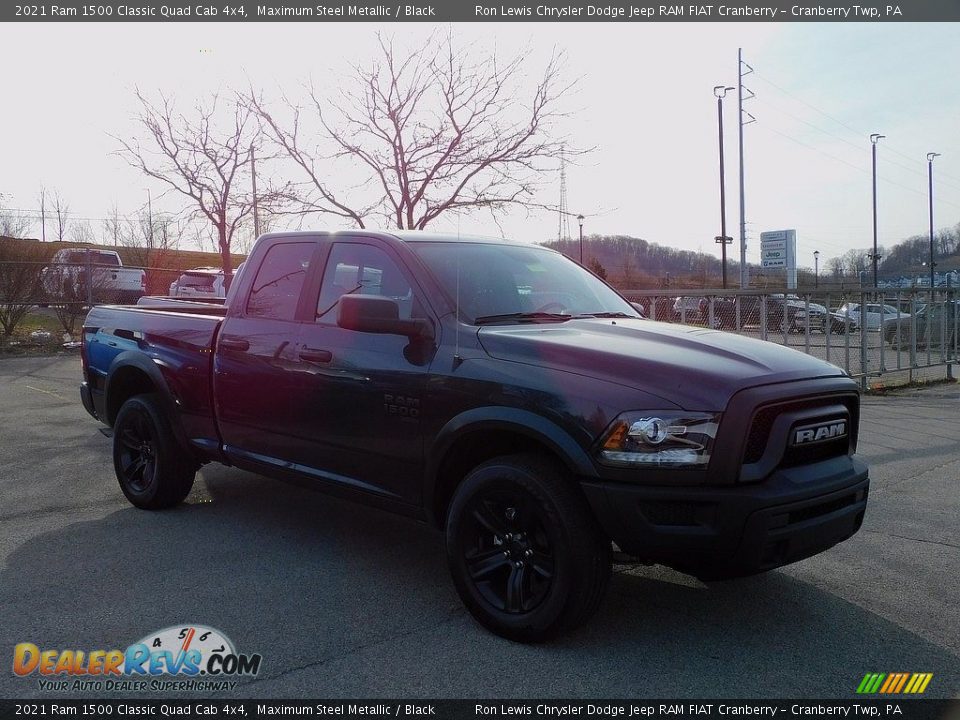 2021 Ram 1500 Classic Quad Cab 4x4 Maximum Steel Metallic / Black Photo #3