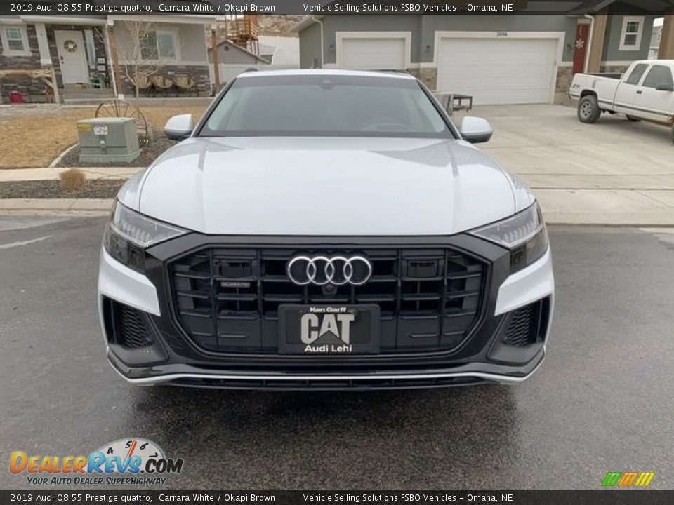 2019 Audi Q8 55 Prestige quattro Carrara White / Okapi Brown Photo #7