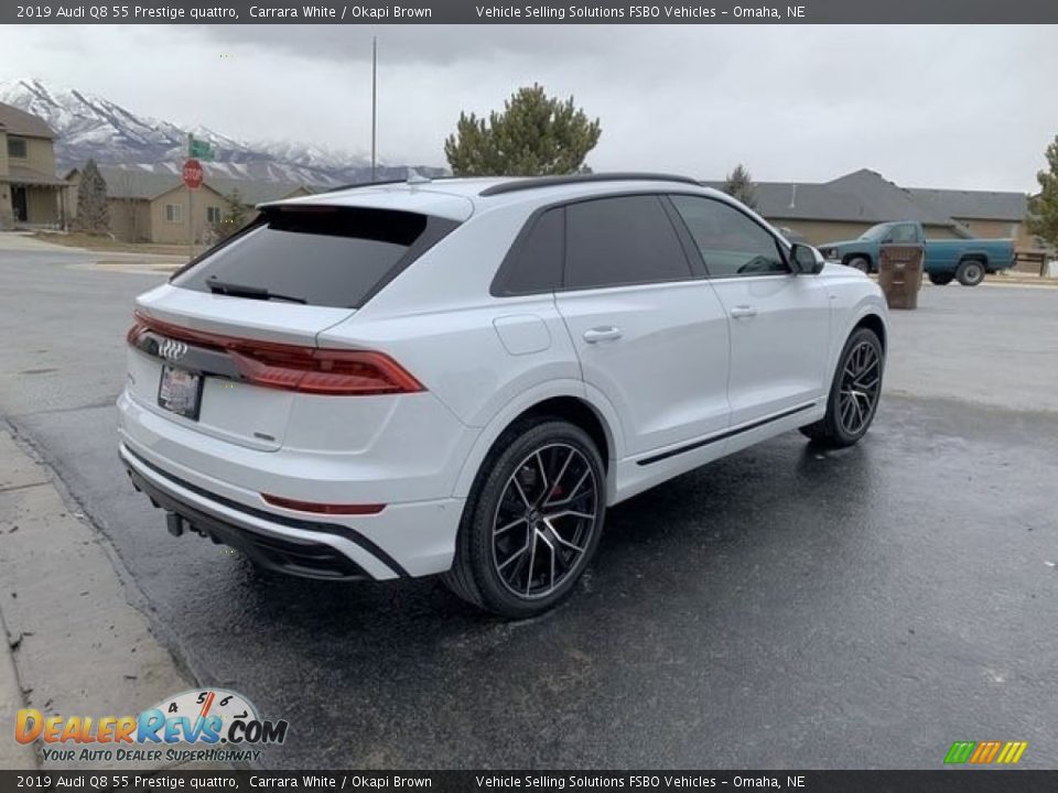 2019 Audi Q8 55 Prestige quattro Carrara White / Okapi Brown Photo #10