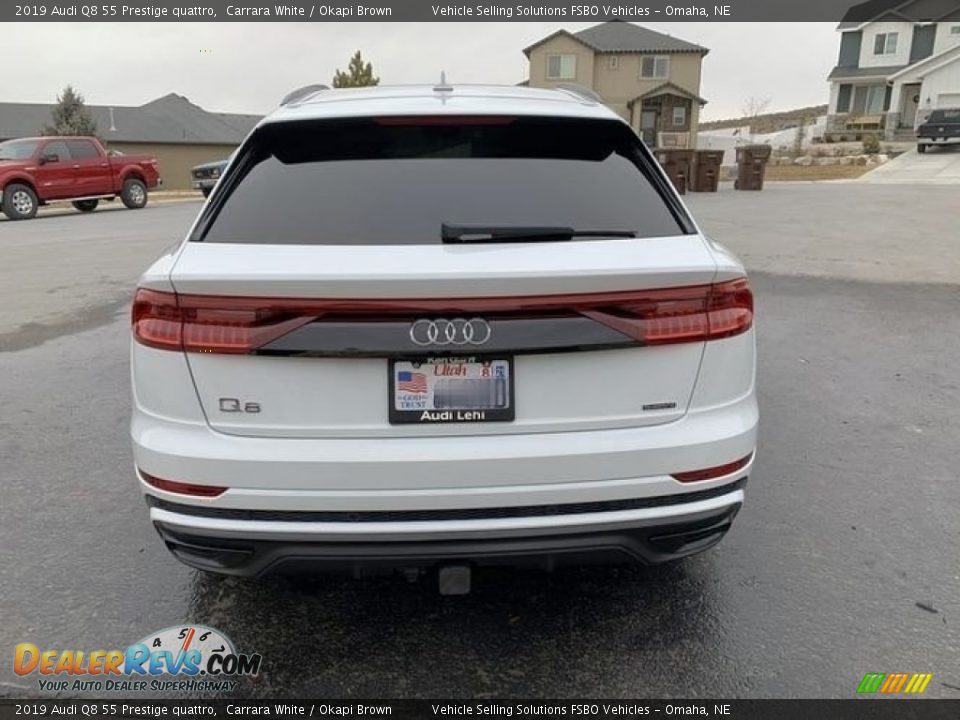 2019 Audi Q8 55 Prestige quattro Carrara White / Okapi Brown Photo #11