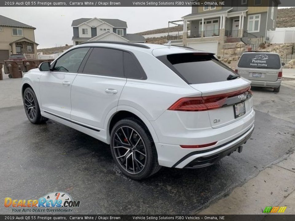 2019 Audi Q8 55 Prestige quattro Carrara White / Okapi Brown Photo #12