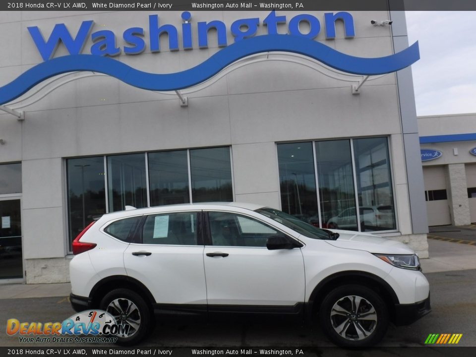 2018 Honda CR-V LX AWD White Diamond Pearl / Ivory Photo #2