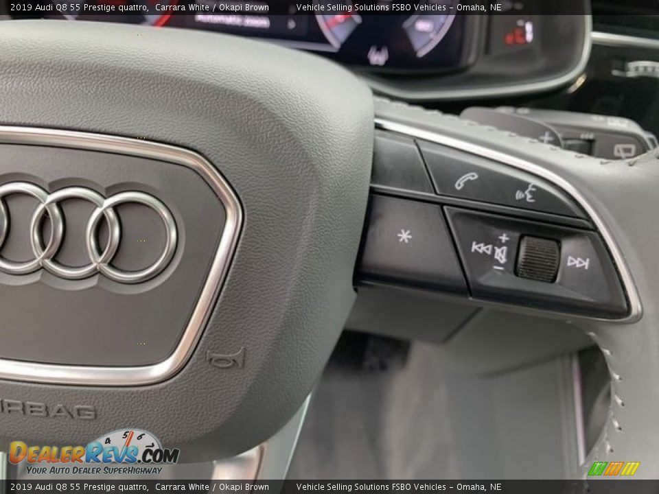 2019 Audi Q8 55 Prestige quattro Steering Wheel Photo #21
