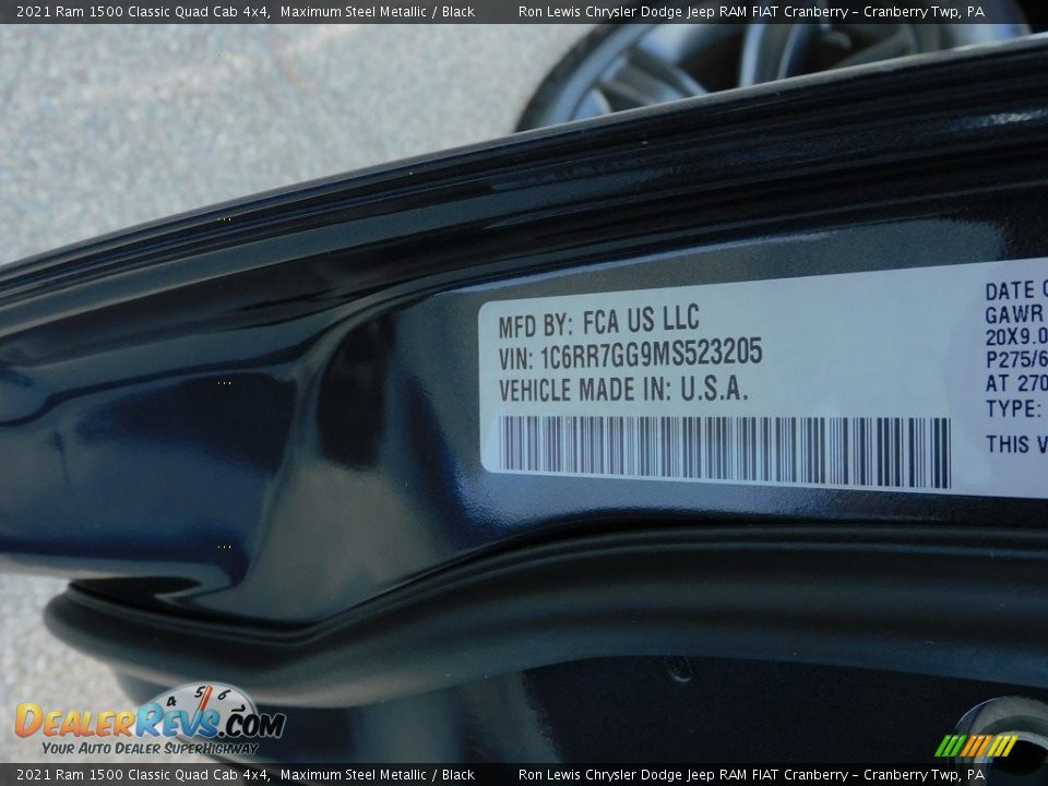 2021 Ram 1500 Classic Quad Cab 4x4 Maximum Steel Metallic / Black Photo #20