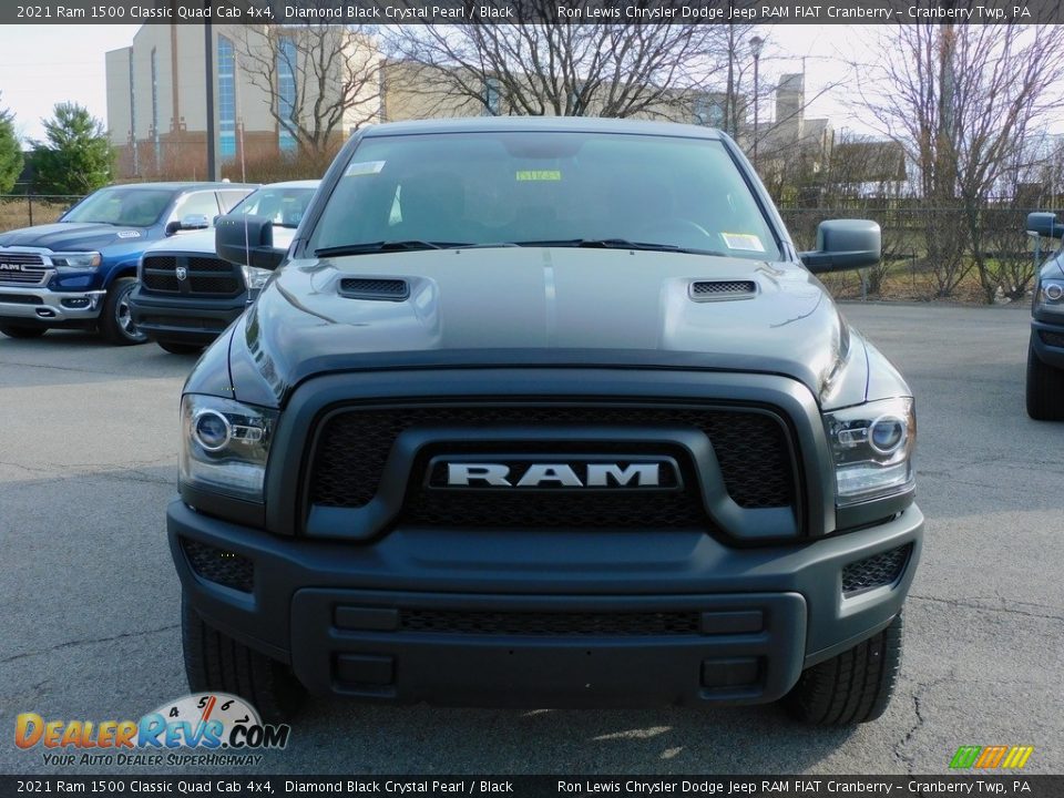 2021 Ram 1500 Classic Quad Cab 4x4 Diamond Black Crystal Pearl / Black Photo #2