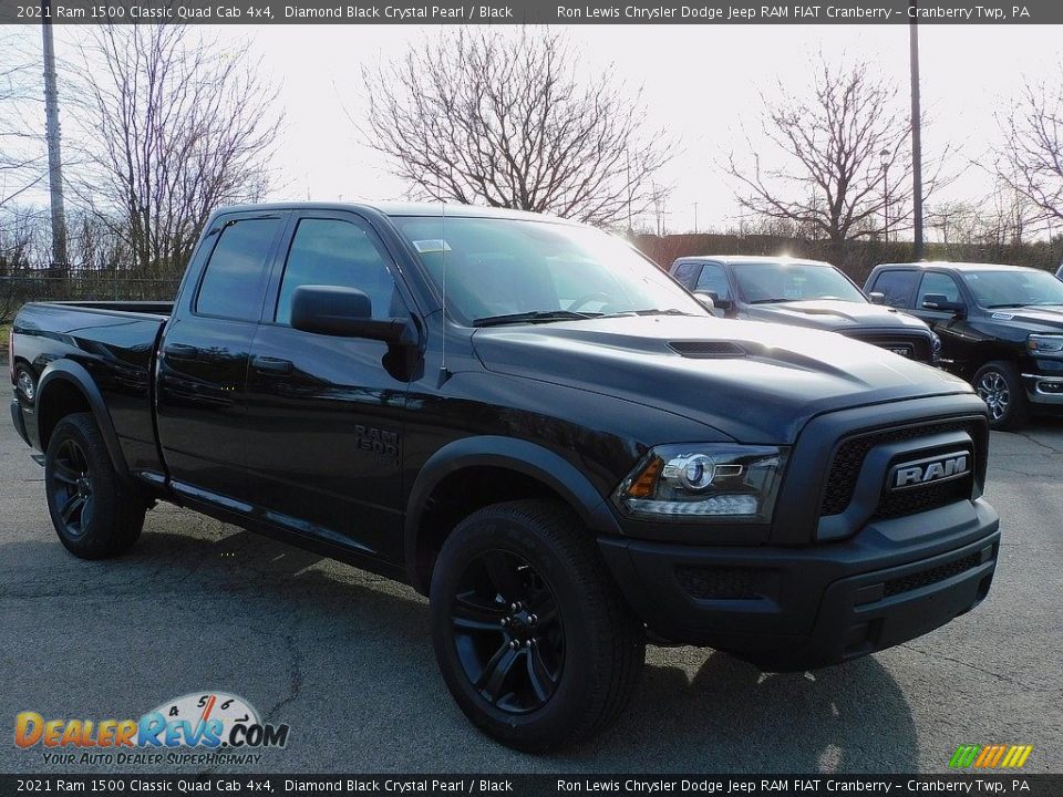 2021 Ram 1500 Classic Quad Cab 4x4 Diamond Black Crystal Pearl / Black Photo #3