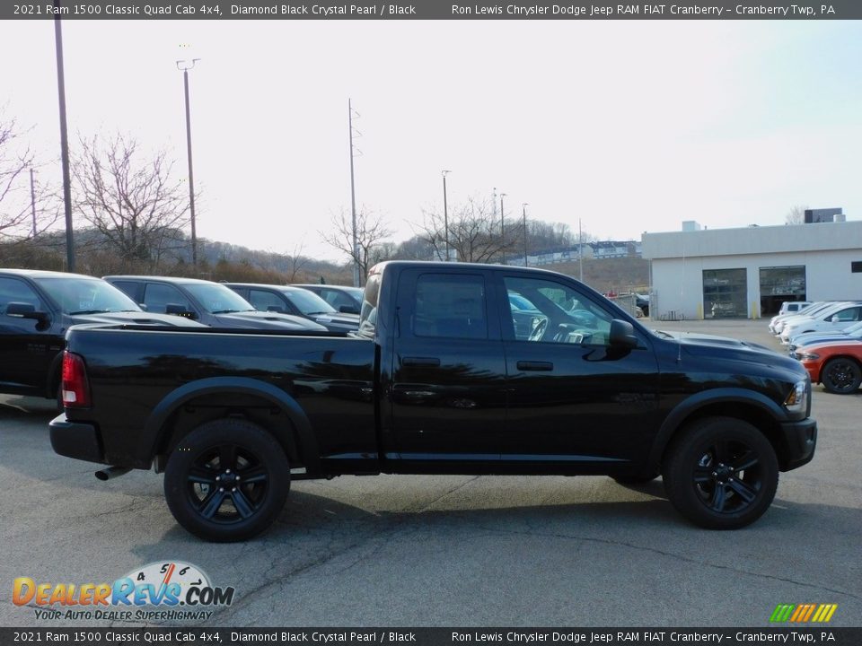 2021 Ram 1500 Classic Quad Cab 4x4 Diamond Black Crystal Pearl / Black Photo #4