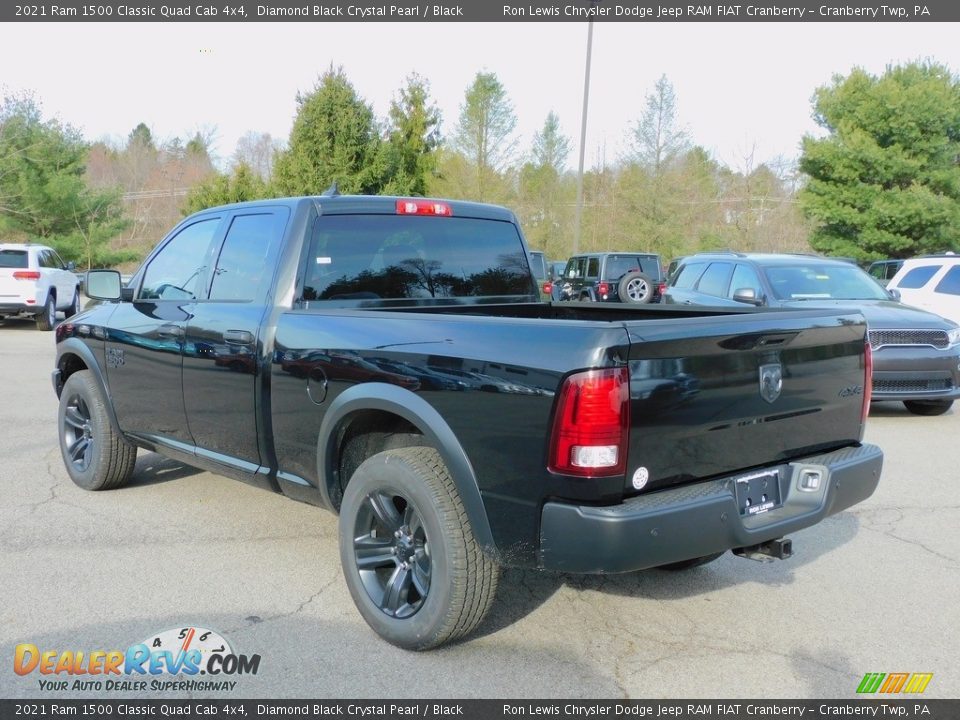 2021 Ram 1500 Classic Quad Cab 4x4 Diamond Black Crystal Pearl / Black Photo #8