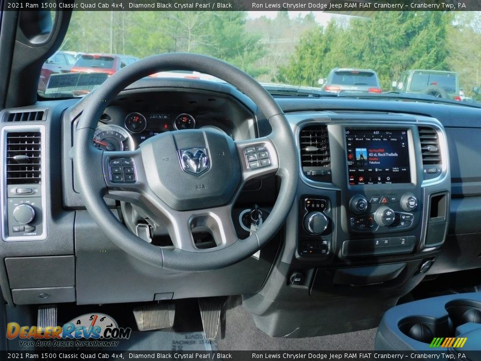 2021 Ram 1500 Classic Quad Cab 4x4 Diamond Black Crystal Pearl / Black Photo #13